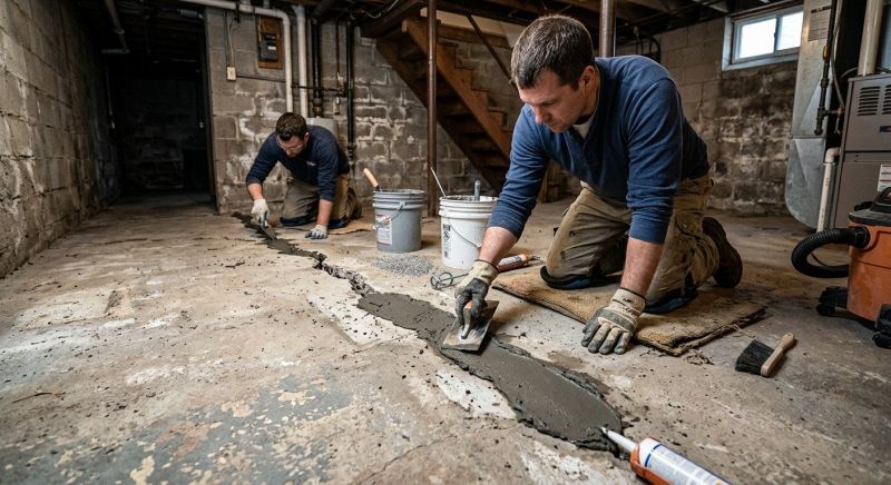 Cracked Basement Floor Repair in Charleston, SC